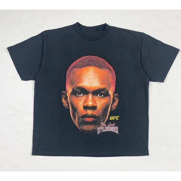 UFC Shirt Mens Medium Black Israel Adesanya Stylebender MMA Big Face Rap Tee - Picture 1 of 9